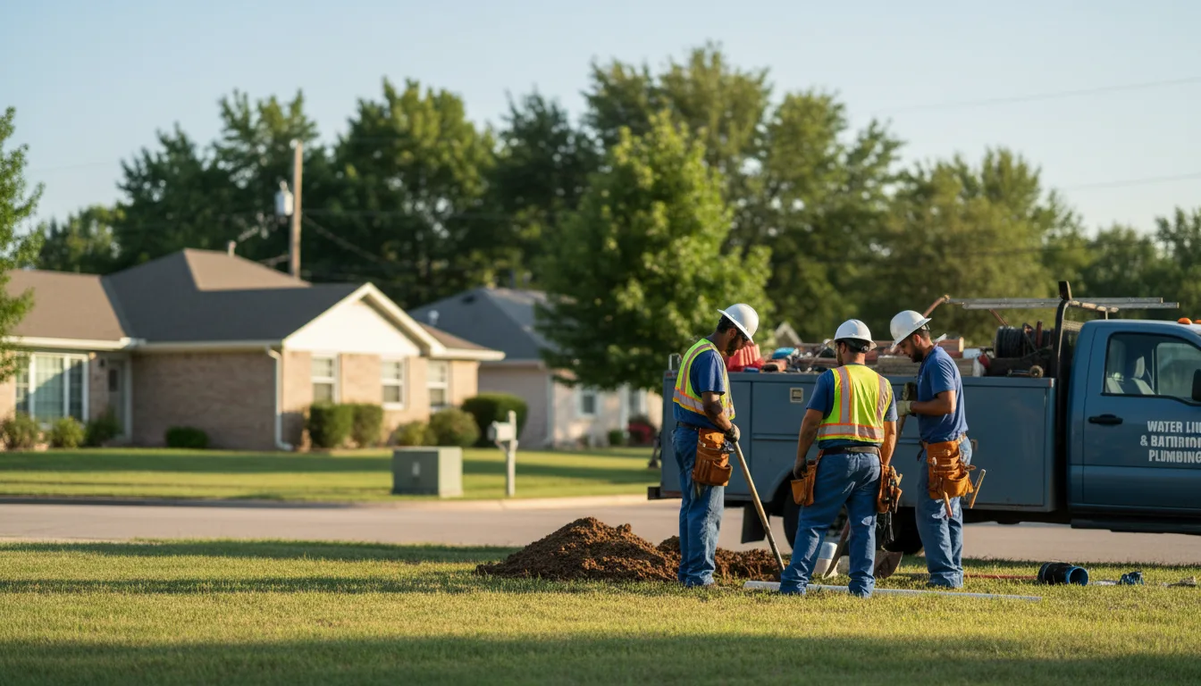 Residential water line and bathroom plumbing service in South Jordan, UT